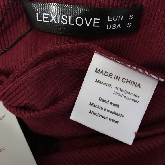 Long sleeve Rib Henley top marron size S - Picture 9 of 9